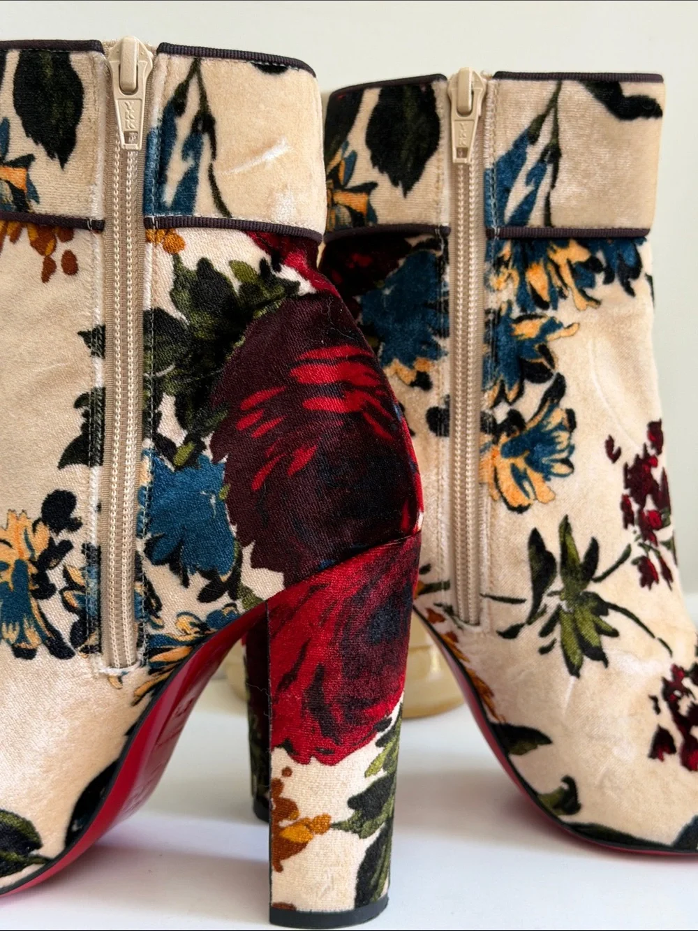 Christian Louboutin Veau Velour Moulamax  Boots Size 37.5/7.5US